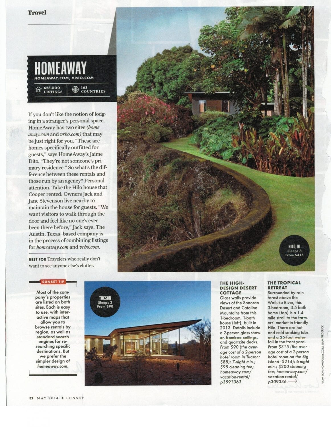 Sunset Magazine Homes Away from Home