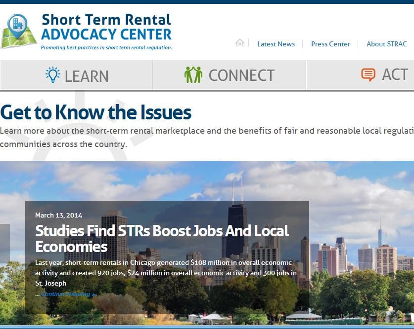 Short term rental advocacy and policy