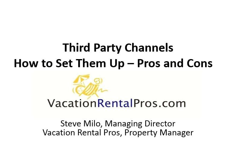 Setting up 3rd party distribution channels for vacation rentals