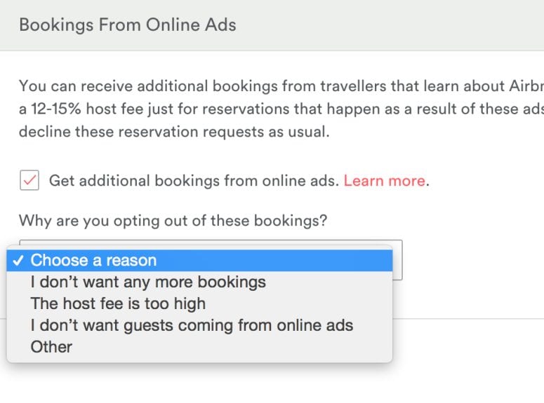 Airbnb charges vacation rental managers for AdWords