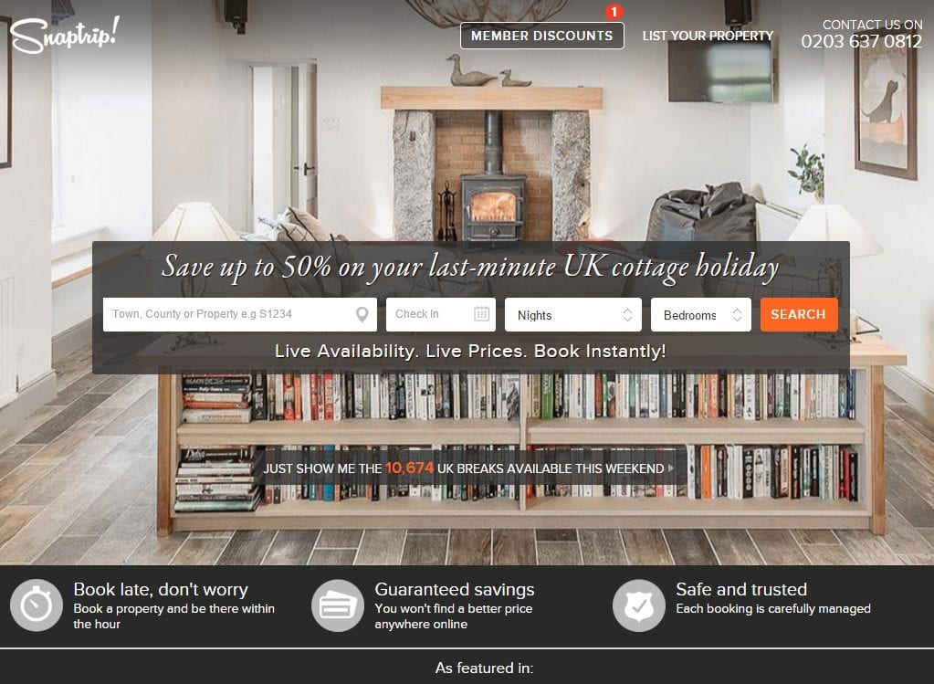 Snaptrip rasises $2.2M for last minute vacation rentals site