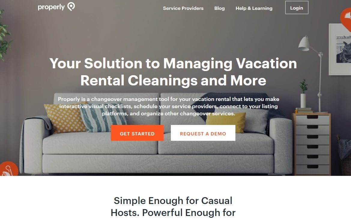 Properly launches housekeeping maintenance app for vacation rentals