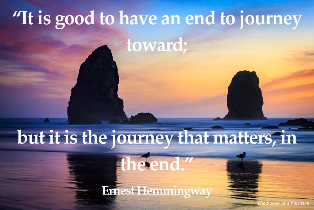It is the Journey that Matters in the End Hemmingway