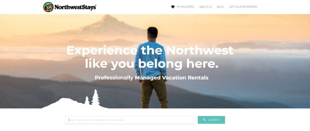 northwest stays website direct booking vacation rental advertising marketplace