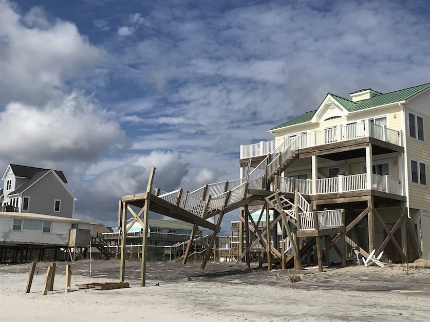 Beachfront home in Topsail, NC damaged in Hurricane Florence (1)