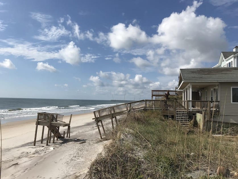 Beachfront home in Topsail, NC damaged in Hurricane Florence