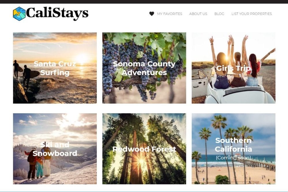 calistays nwvrp regional direct booking listing site