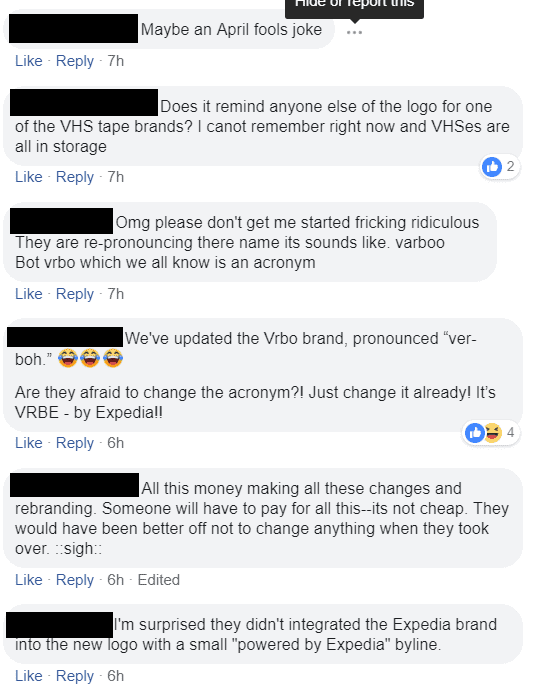Facebook responses