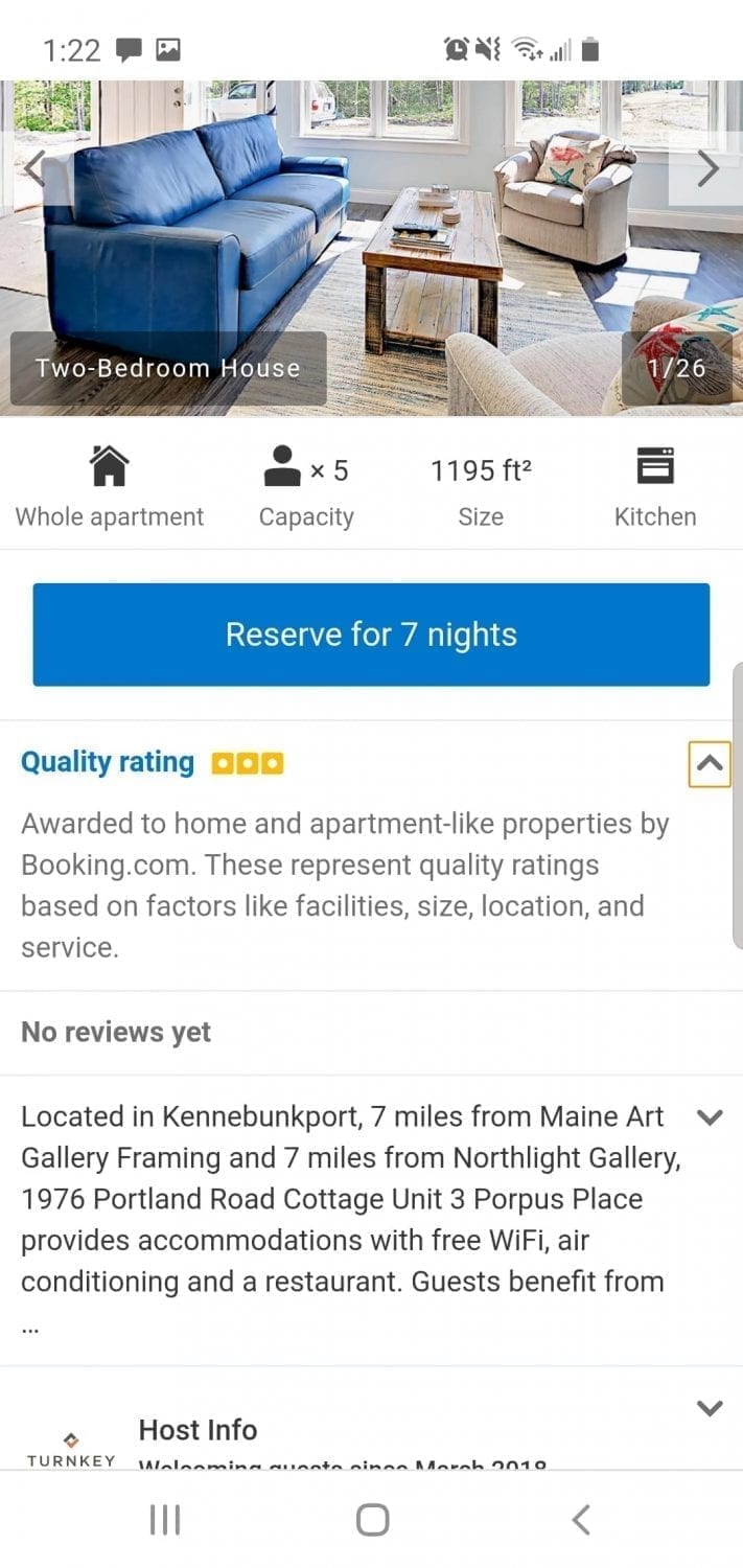 TurnKey vacation home on Booking rated 3 stars