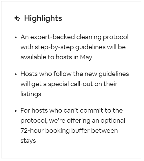 Airbnb 24 and 72 hour buffer in Enhanced Cleaning Initiative